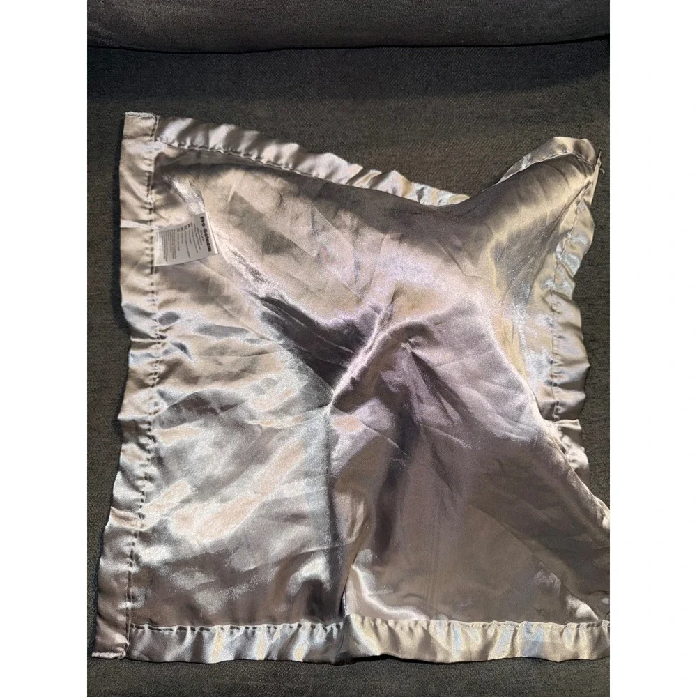 Pro Goleem Elephant Security Blanket Unisex 16x16 Gray  Minky Satin Lovey Huggie
